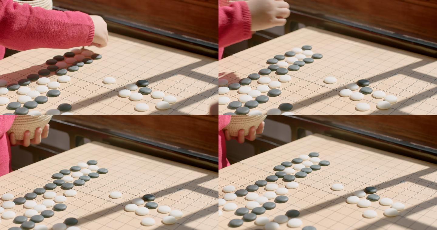 祖孙俩一起下围棋