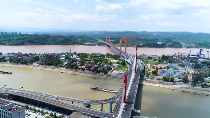 【4k】至喜长江大桥、宜昌全景、西陵区