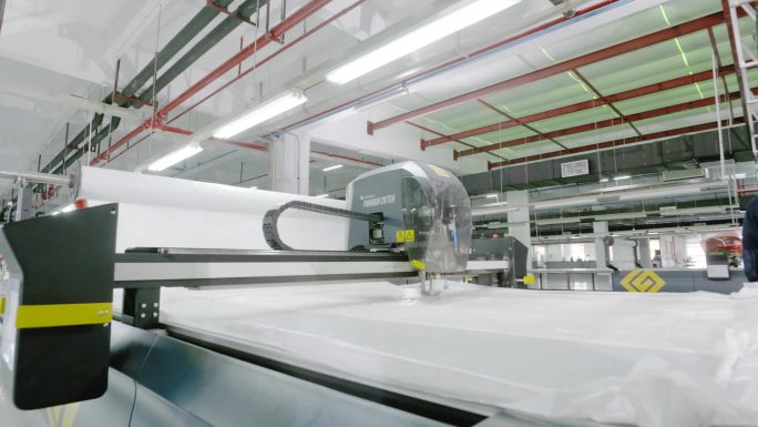 自动化皮具车间工业制造布料产品生产车间