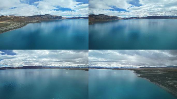 西藏高原湖泊佩枯湖航拍素材环视视频