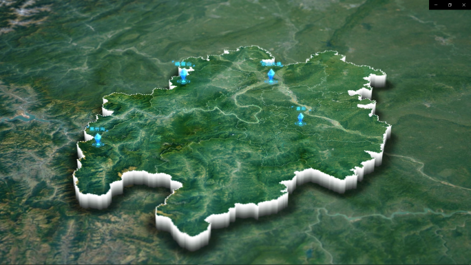乐山市各区域卫星地图加和景点标记
