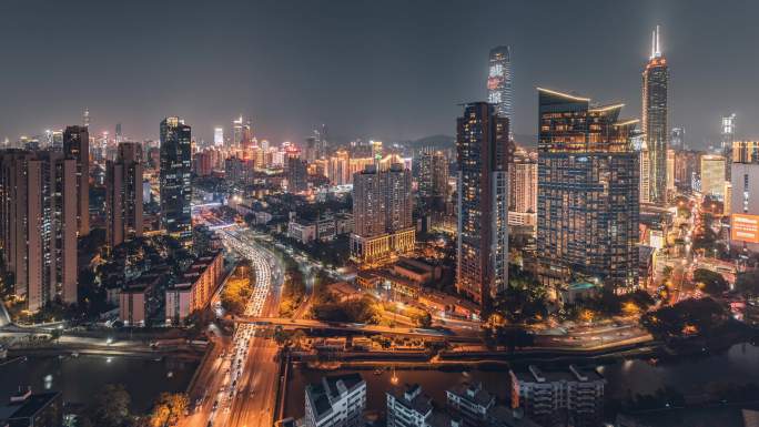 4k延时合集-深圳夜景车流延时