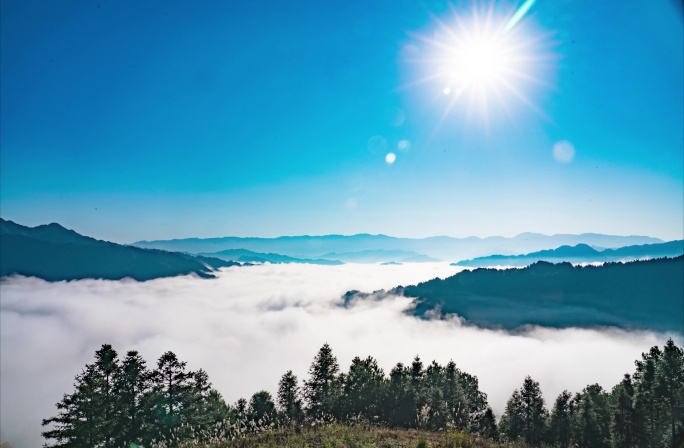 4K 锦绣山河云海日出壮丽山川