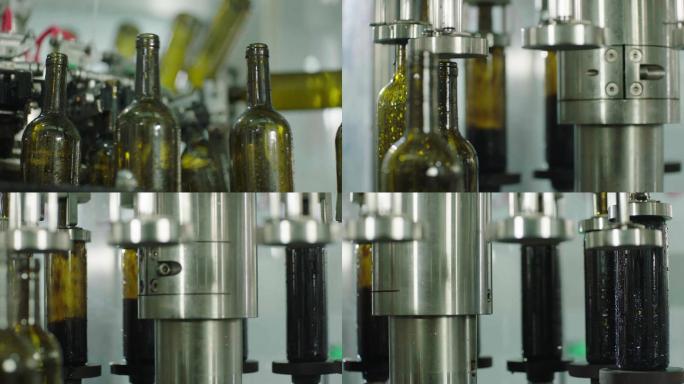 【实拍】工厂 生产线 酒瓶 红酒生产