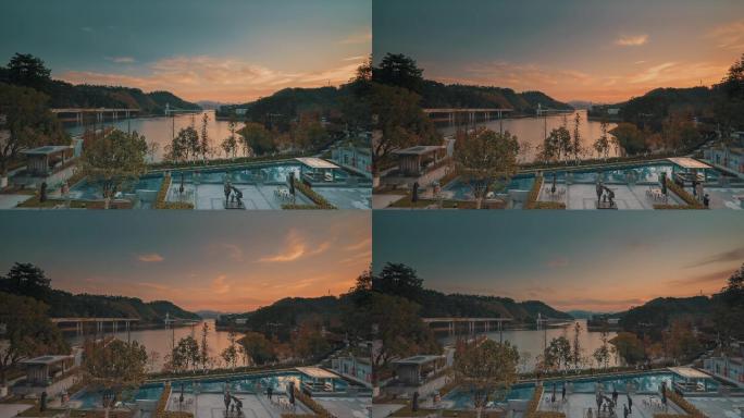千岛湖最美夕阳延时摄影