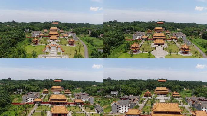 航拍湖南常德桃花源5A景区