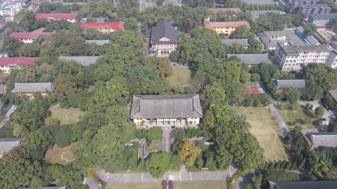 航拍广西桂林独秀峰王城景区