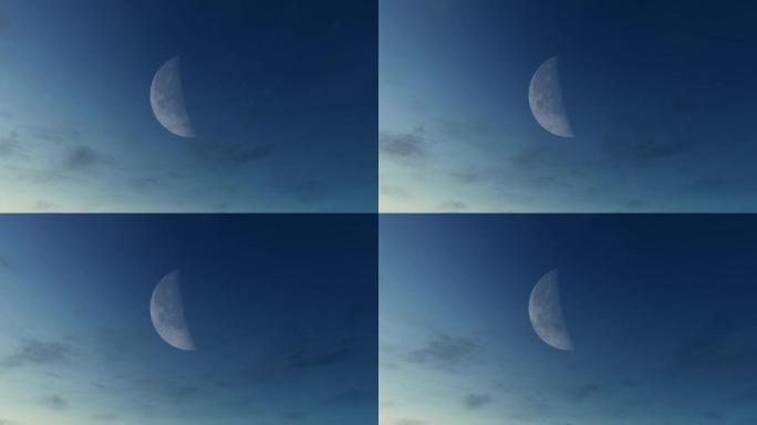 30秒月亮特写动态背景