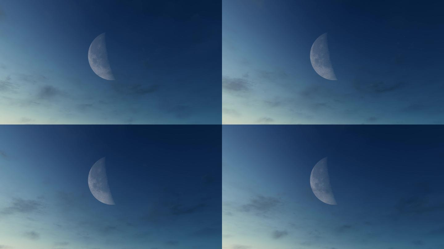 30秒月亮特写动态背景