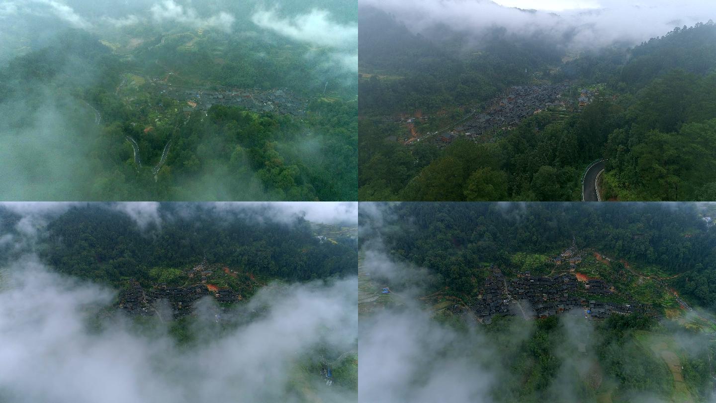 云雾中的村子  4k