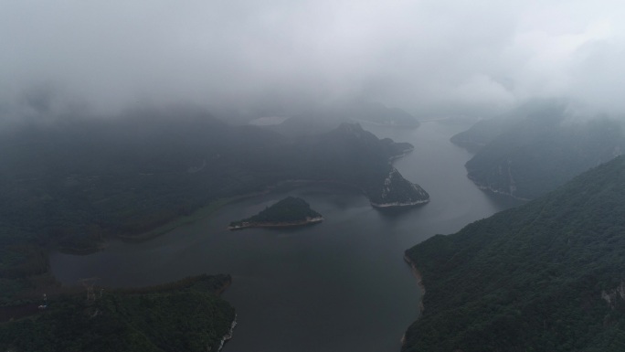 陕西周至黑河国家森林公园航拍4K青山绿水