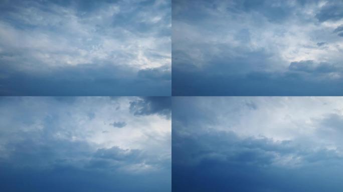 【HD天空】蓝灰阴云厚云乌云阴郁雨天氛围