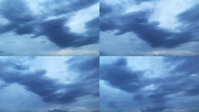 【HD天空】蓝色阴云烟云乌云阴郁即将下雨