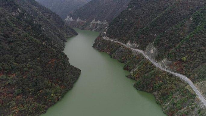 陕西周至黑河国家森林公园航拍4K青山绿水