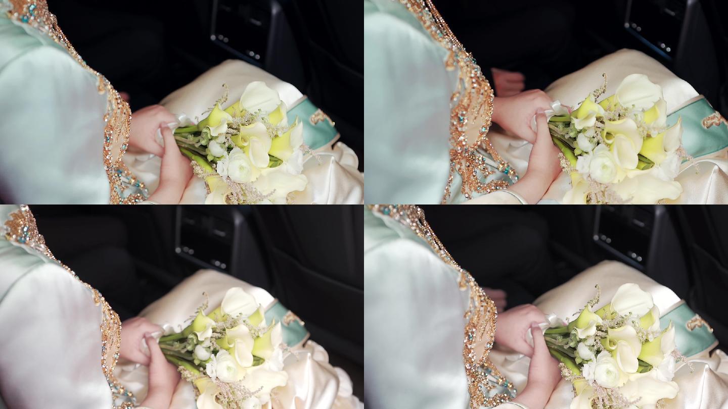新娘手里的手捧花