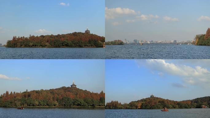 杭州西湖的秋天景色