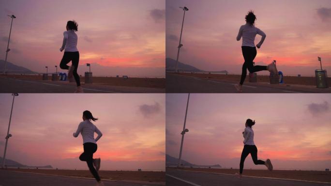 4K晨跑-美女跑步