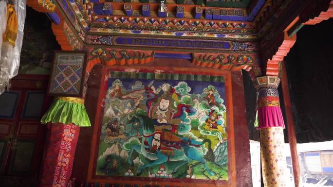 藏传佛教壁画唐卡神像