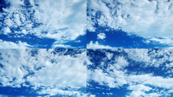 【HD天空】蓝天白云多云晴朗云层超长延时