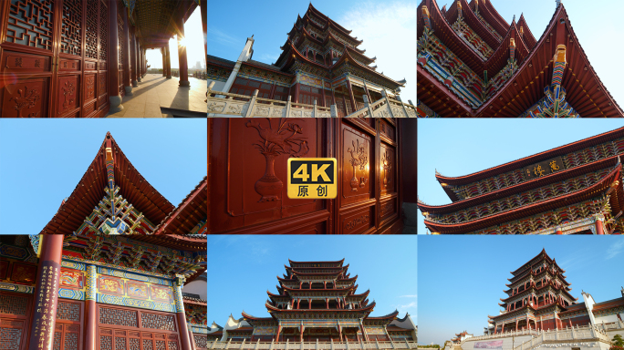 中国传统建筑特写富丽堂皇宫殿