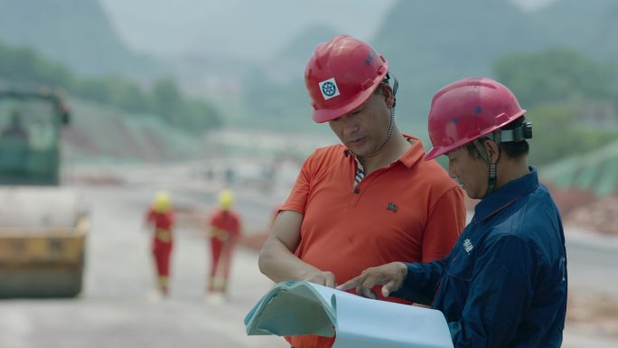 修路道路施工程施工人员