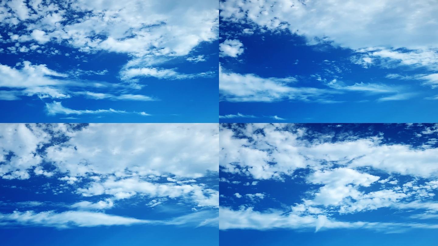 【HD天空】蓝天白云质感画面多层柔美云层
