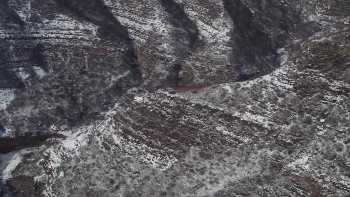 航拍延庆雪场、雪山