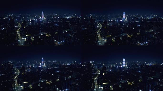 济南城市夜景静谧美丽大景