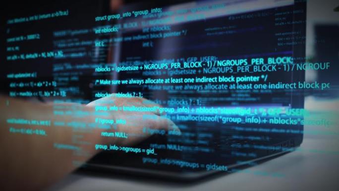 计算机网络黑客敲代码窃取数据信息安全视频