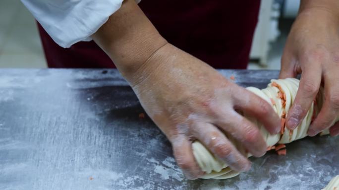 各种面食手工制作过程镜头