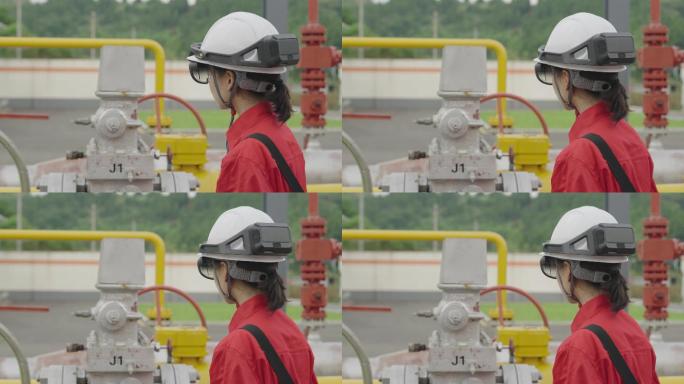 AR作业 巡检 VR头盔 油气作业 检查