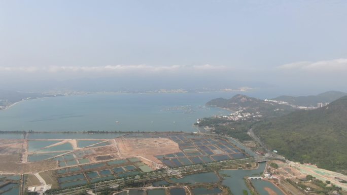航拍深圳大鹏半岛国家地质公园