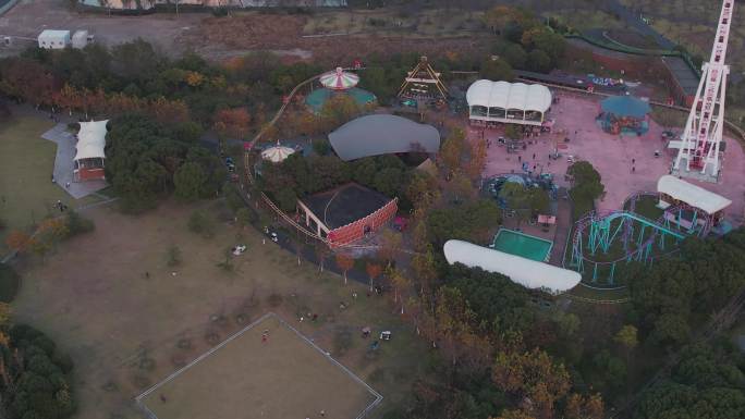 落日 顾村公园 湖畔 摩天轮 环岛 风景