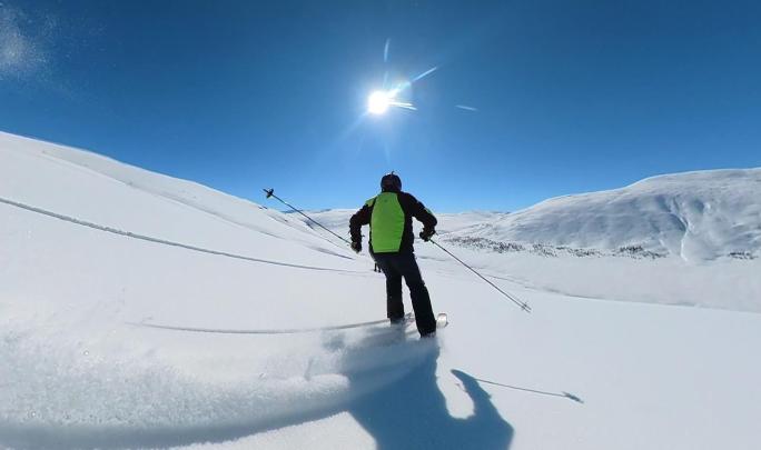 双板滑雪极限运动高清视频素材