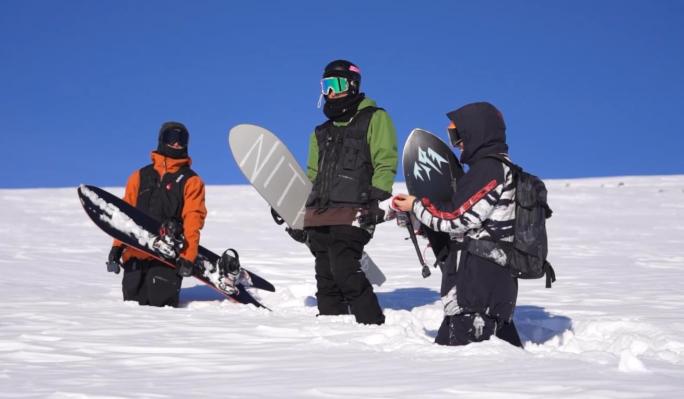 滑雪运动高清实拍视频素材