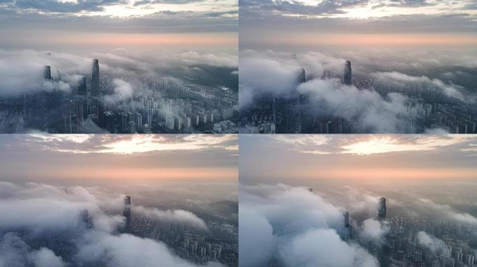 云雾中的东商区
