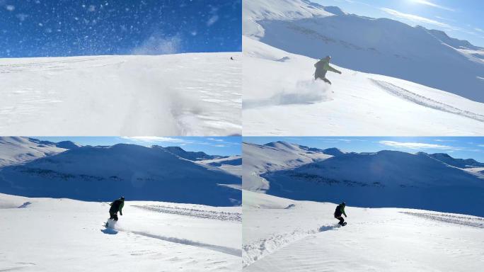 滑雪运动极限运动高清视频