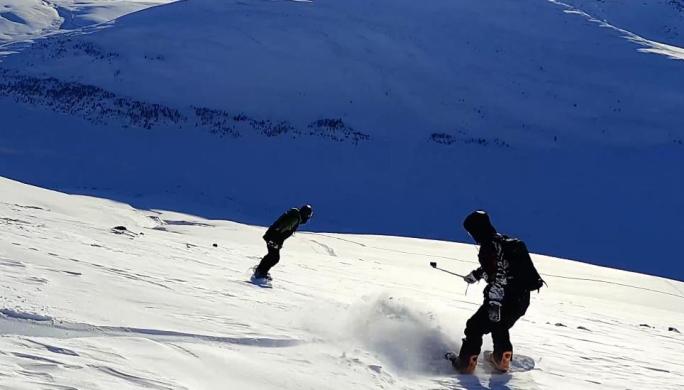 单板滑雪极限运动高清实拍素材