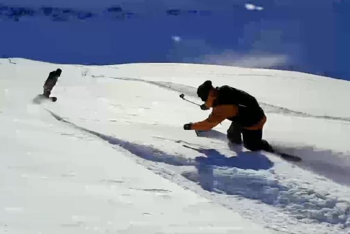 单板滑雪极限运动高清实拍素材