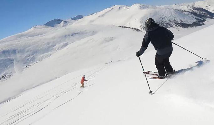 滑雪运动双板滑雪高素材