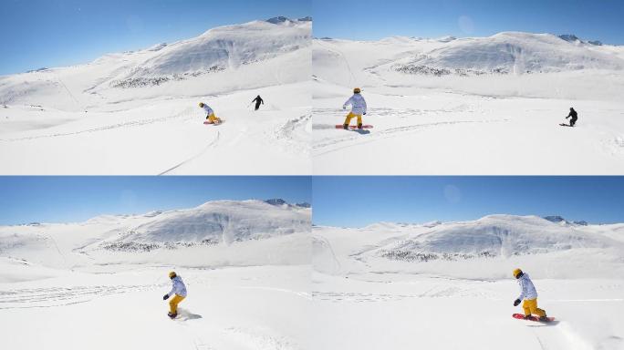 单板滑雪极限运动高清视频素材