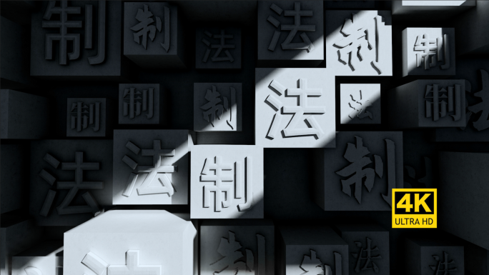 【原创】法制建设汉字文化墙4K