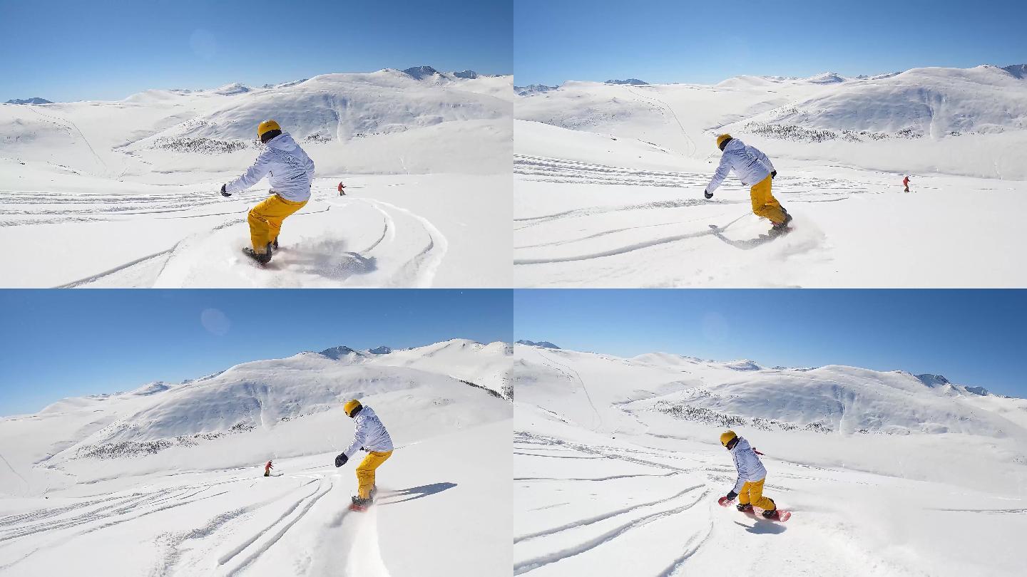 单板滑雪极限运动高清视频素材