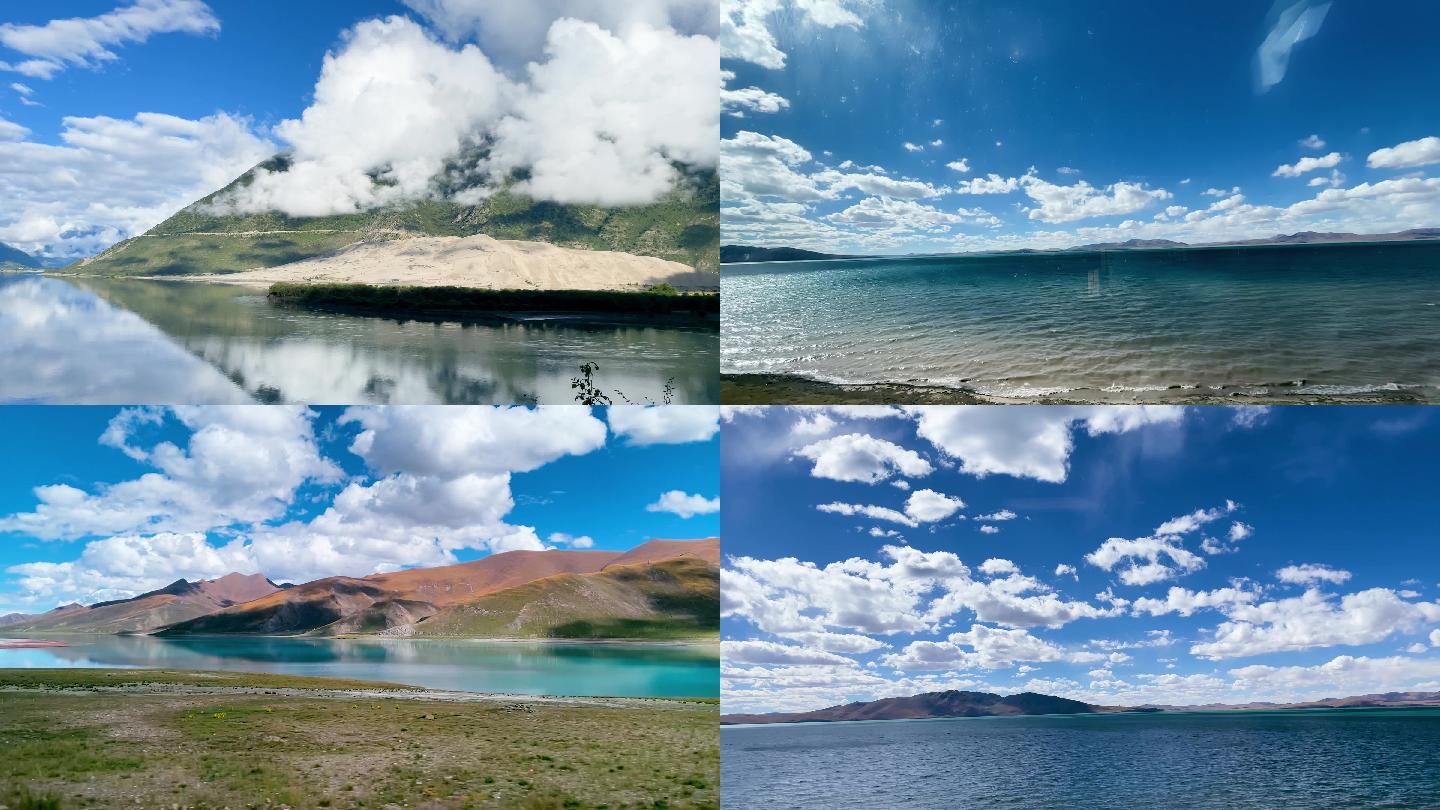 蓝天白云，西藏美景