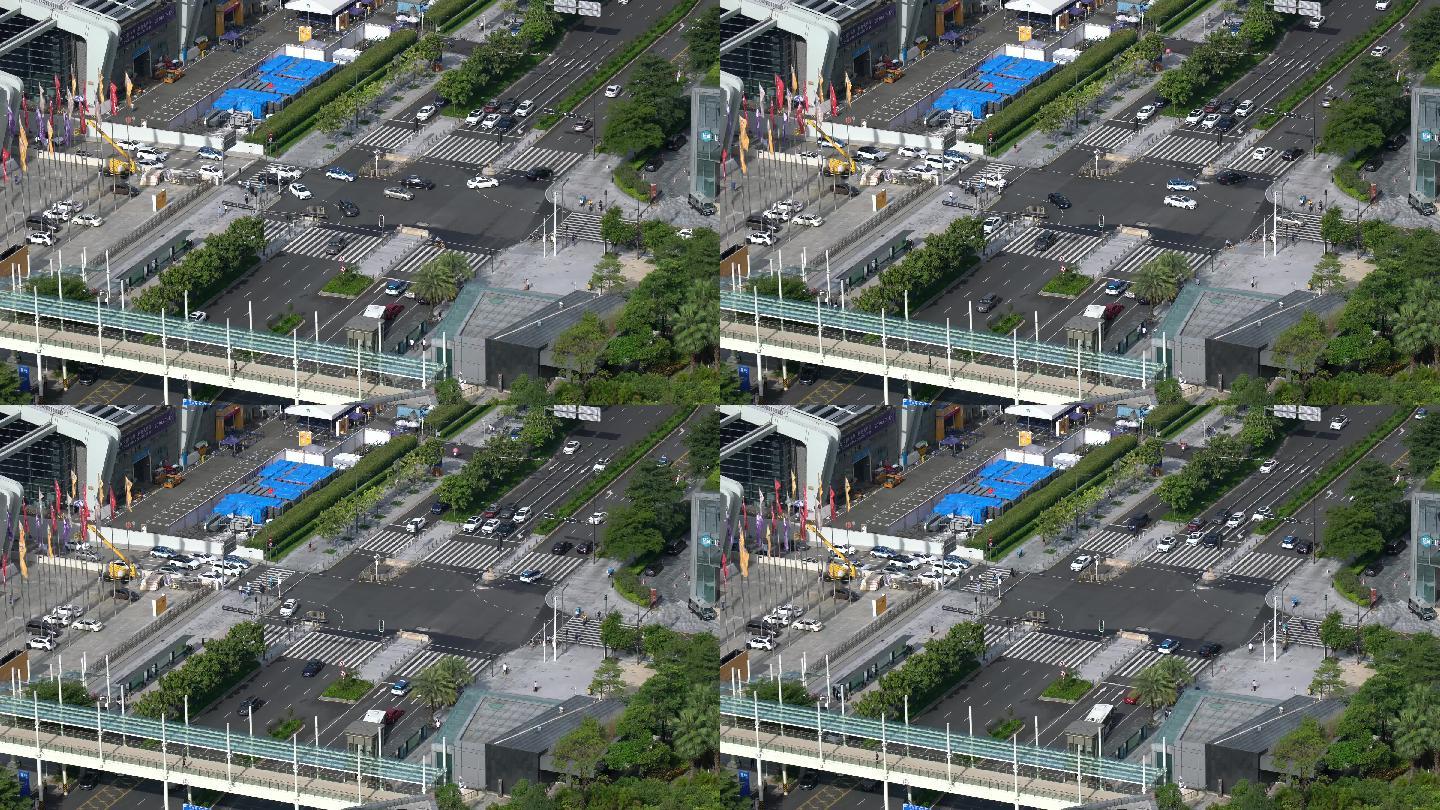 城市道路航拍