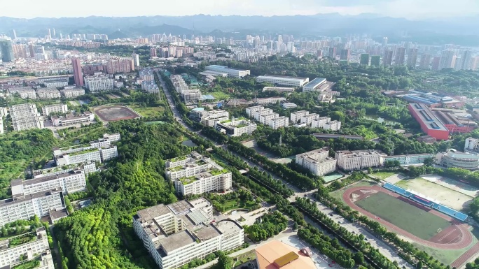 三峡大学、三大全景、最美三大、蓝天白云