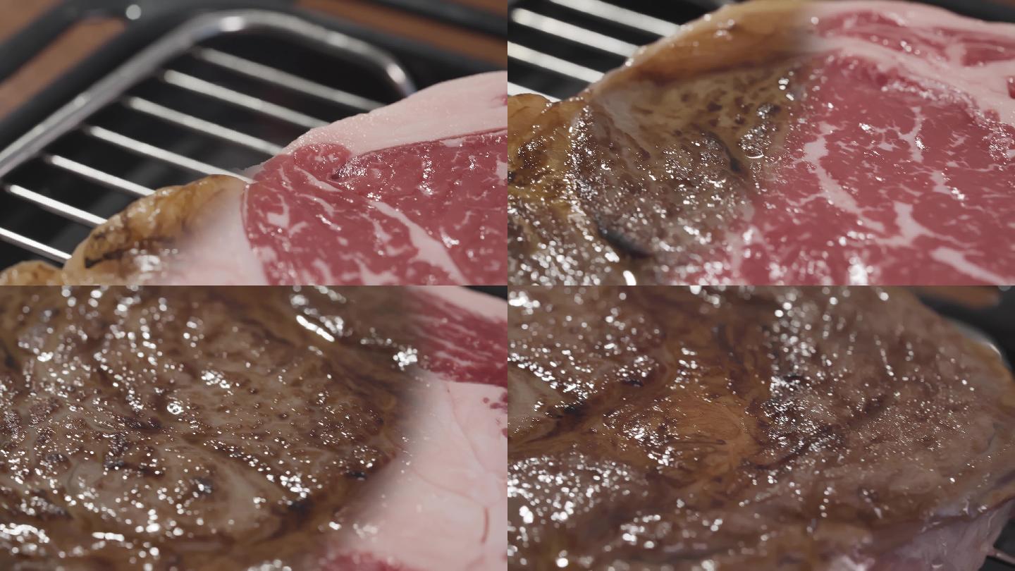 牛肉牛排制作变熟