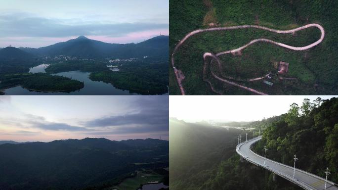 空镜山路  头文字D  航拍 4k 公路