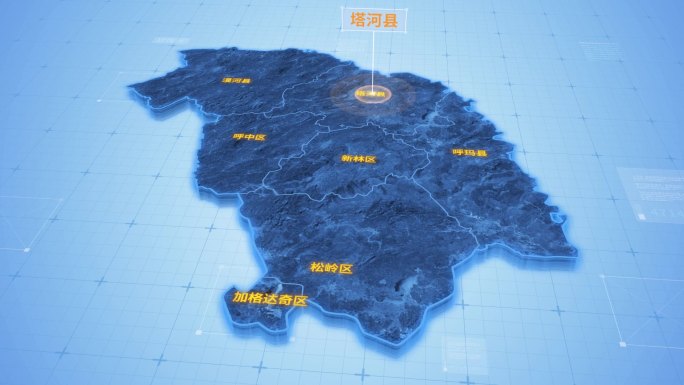 大兴安岭地区塔河县三维科技地图