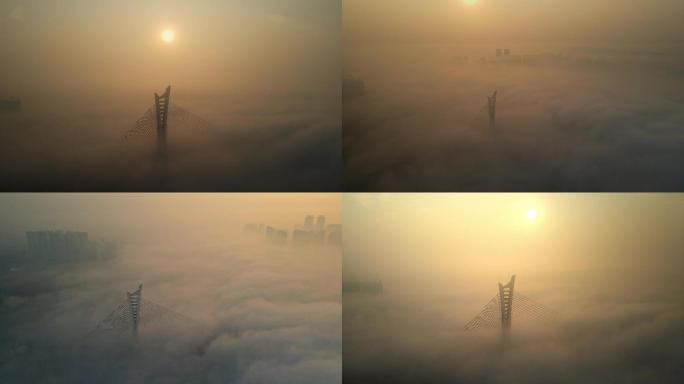 泸州沱六桥 平流雾